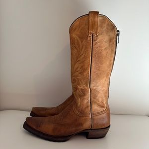 Stetson Brown Leather Boots Pointed Toe Cowgirl Women's Sz 8.5B - fit like 9/9.5